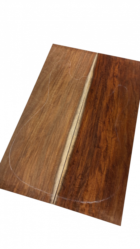 Top Koa, African AA with sapwood, 2-pcs. 8mm